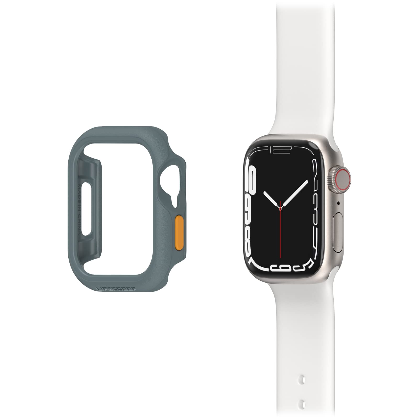 LifeProof etui na zegarek Apple Watch Series 8/7 41mm, Odporny na upadki, futerał ochronny do zegarka Apple Watch, chroni wyświetlacz i krawędzie, Wykonane z Odnawialnego Plastiku, Szare