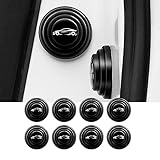 Fogfar 8 PCS Car Shock Absorber, Auto Soundproof Crash Pad, Universal Car Door Protection Sticker, Car Door Side Shock Absorbing Protection Stickers (Black)