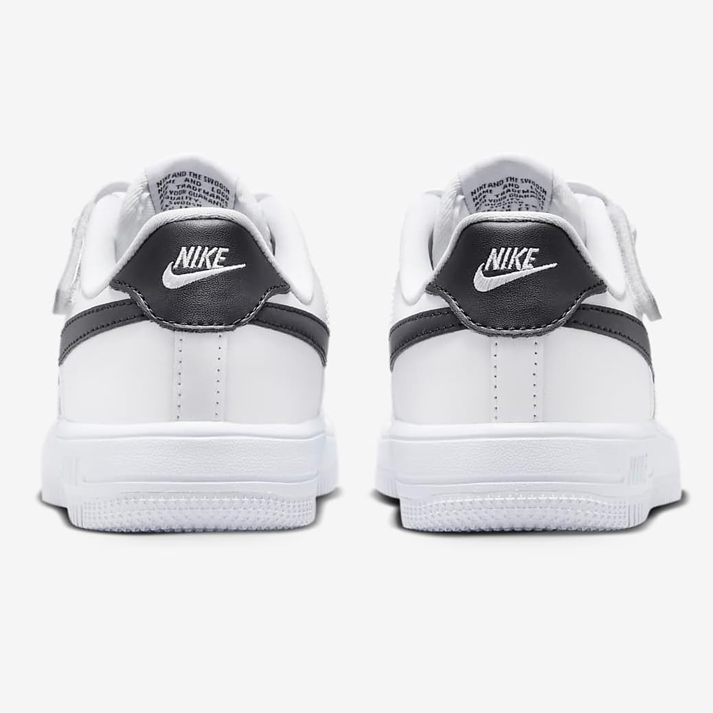 Nike Force 1 Low EasyOn Little Kids' Shoes (FN0237-101, White/Black) Size 8 - Image 3