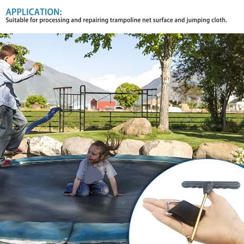 Jiehaojia Lot de 12 ressorts triangulaires pour trampoline avec anneaux en V et crochets en T – Image 6