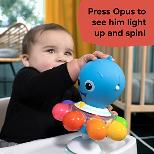 Image of Baby Einstein Ocean Explorers Opus Spin & Sea Suction Toy for Highchair, Lights & Vibrant Colors, Ages 3 Months and up