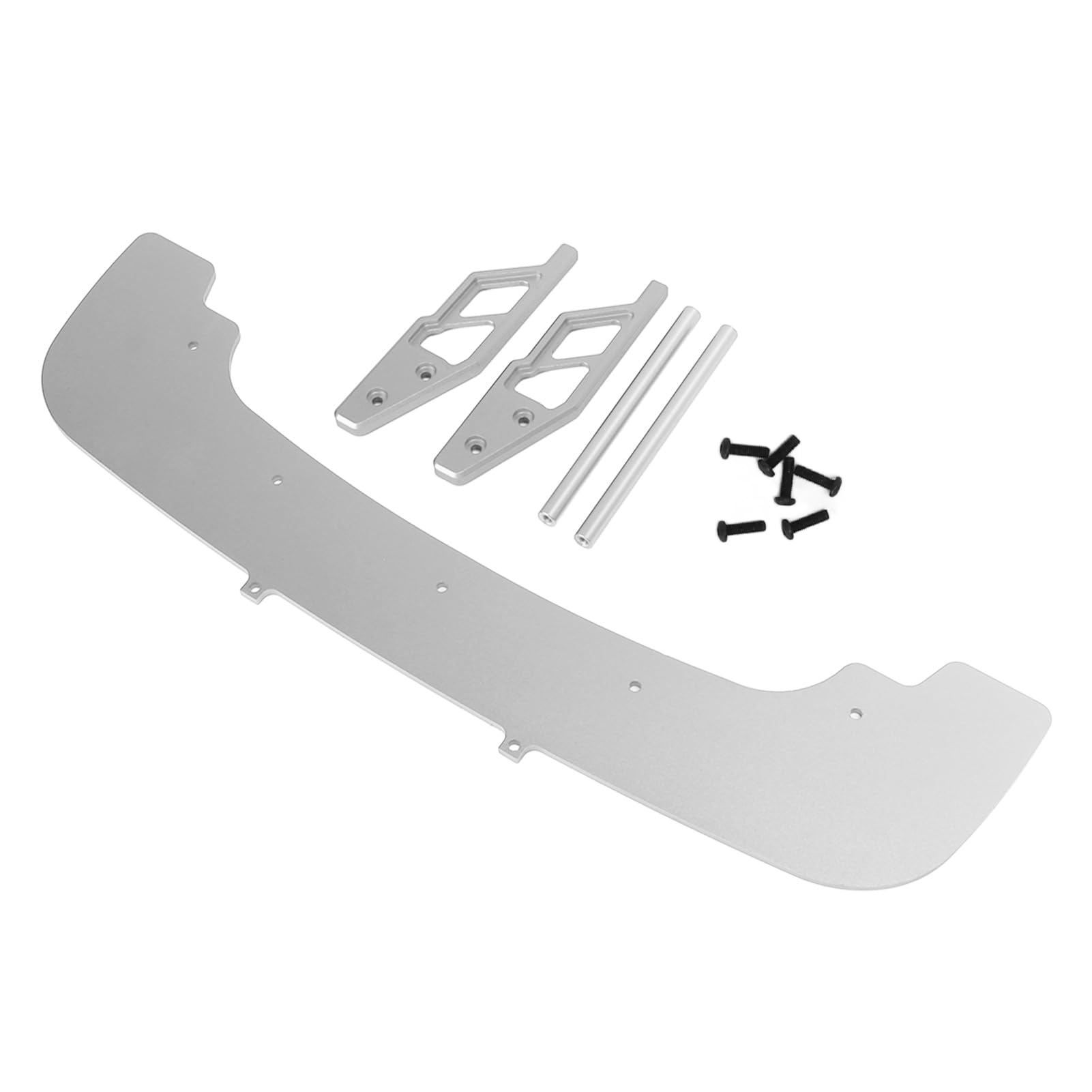 Zderzak przedni RC stop aluminium 310mm wytrzymały, odporny na rdzę ulepszony zamiennik dla samochodów RC 1/7 1/8 Series (Srebrny)