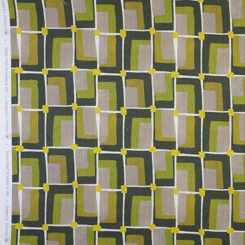 Tissu Loneta coton biologique rideau coussin ameublement imprimé géométrique