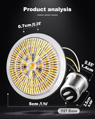 Image of New Upgrade 2 Inch 1157 Front 1156 Rear LED Turn Signal Light Kit Compatible with Dyna Sportster Softail Road Street Glide Road King Cruiser Turing 1986-2023 (4PCS)