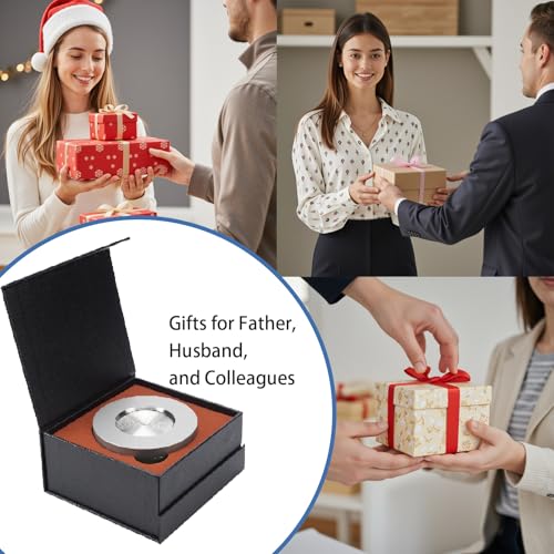 Image of Windproof Stainless Steel Smokeless Ashtray with Lid for Cigarettes Indoor- Rotating Switch Covered Design for Cigar,Home,Office & Outdoor (Silver Glossy Short)