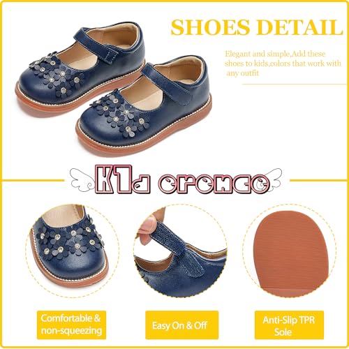 Image of Kiderence Toddler Girl Mary Jane School Uniform Dress Shoes Oxford Flats