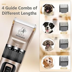 Dog Clippers Grooming Kit Hair Clipper -4 in 1Low Noise -Rechargeable-Cordless Quiet Paw Trimmer Nail Grinder, Trimmer Grooming for Thick Hair&Coats,Pet Shaver for Small and Large Dogs Cats Dog Clippers Grooming Kit Hair Clipper -4 in 1Low Noise -Rechargeable-Cordless Quiet Paw Trimmer Nail Grinder, Trimmer Grooming for Thick Hair&Coats,Pet Shaver for Small and Large Dogs Cats