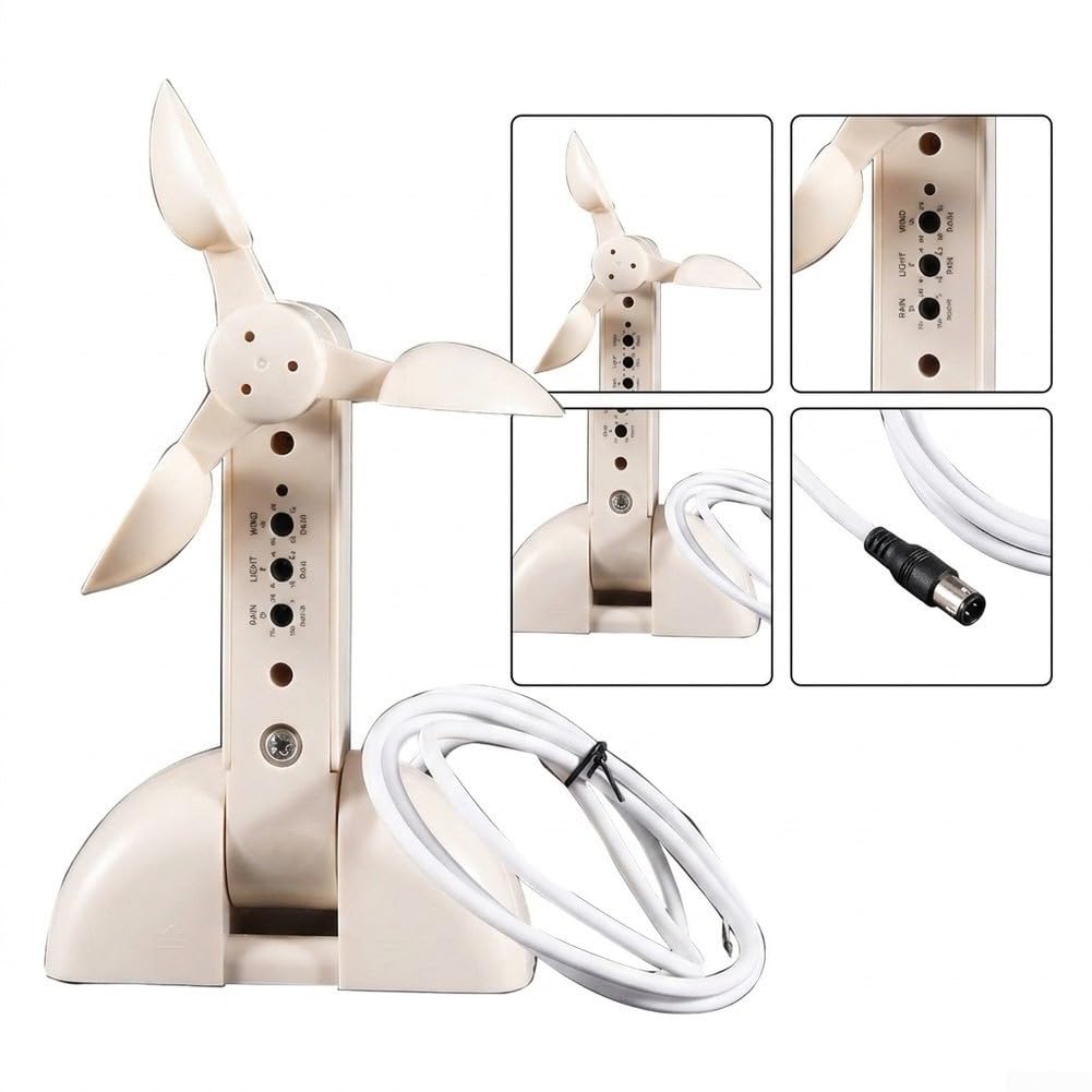 Capteur de pluie de lumière du vent filaire pour ouvre-fenêtre Fermeture automatique Sonde météo Système d'accessoires Smart Home Blanc