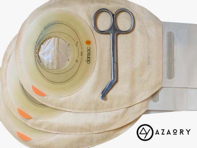 Azaory Stainless Steel Stoma Bag Scissors, Curved Colostomy Bag Scissors (Left Hand Side), Silver - Image 3