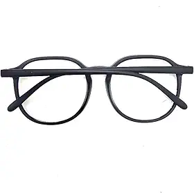 Armação Óculos Para Grau Masculino Feminino Redondo Retrô Acetato (Preto)