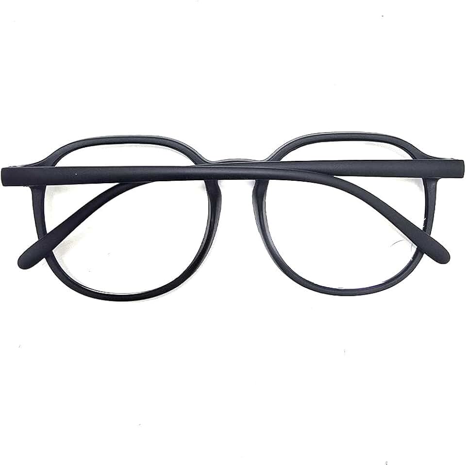 Armação Óculos Para Grau Masculino Feminino Redondo Retrô Acetato (Preto)
