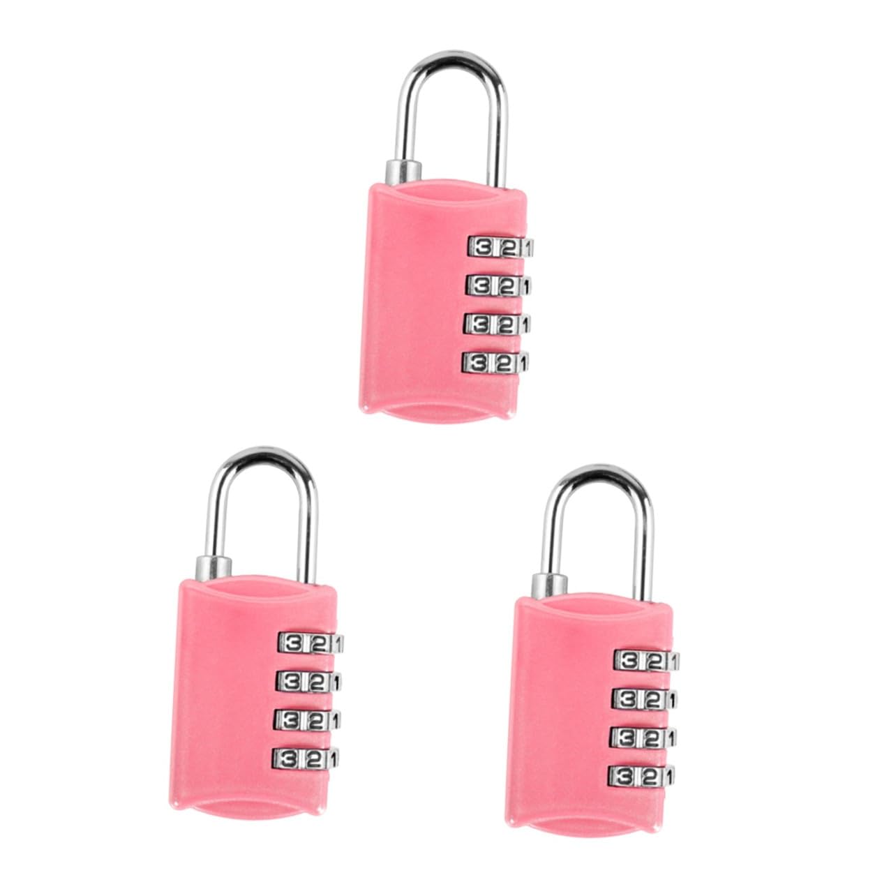 Mobestech Lucchetti Per Bagagli Approvati Da 3 Pezzi Custodia Con Lucchetto A Combinazione Per Viaggi 4 Password Antifurto Viaggio