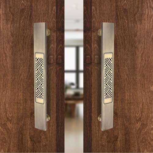 Image of COMPASS Main Door Handle | Door Handles for Main Door | Pull Handles for All The Doors of House | Office | Hotels, Antique Finish (PH-R180, 12 Inch)