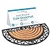 BIRDROCK HOME 18 x 30 Half Round Natural Coir and Rubber Doormat with Scroll Border | Natural Fibers | Outdoor Doormat | Keeps Your Floors Clean | Decorative Design | Brush Coir