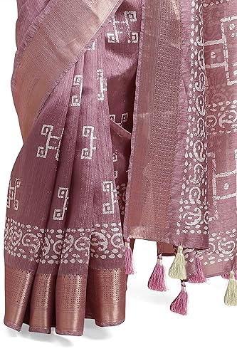 Image of MIRCHI FASHION Women Saree Cotton Silk Batik Block Printed | Breathable Office Wear and Regular Use Sari with Blouse Piece