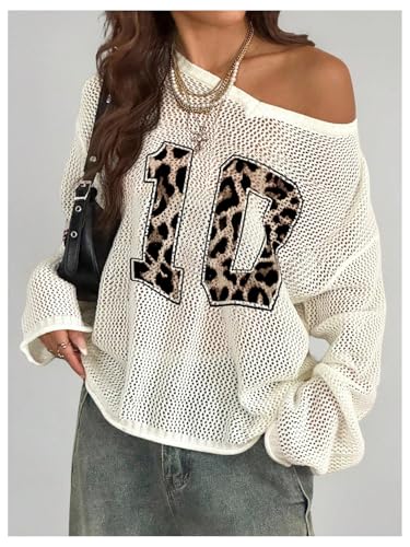 Image of Verdusa Women's Y2k Crochet Tops Jersey Shirts Graphic Going Out Summer Outfits Oversized Streetwear