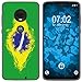 Produktbild PhoneNatic Case kompatibel mit Motorola Moto G7 Silikon-Hülle WM Brasilien M3