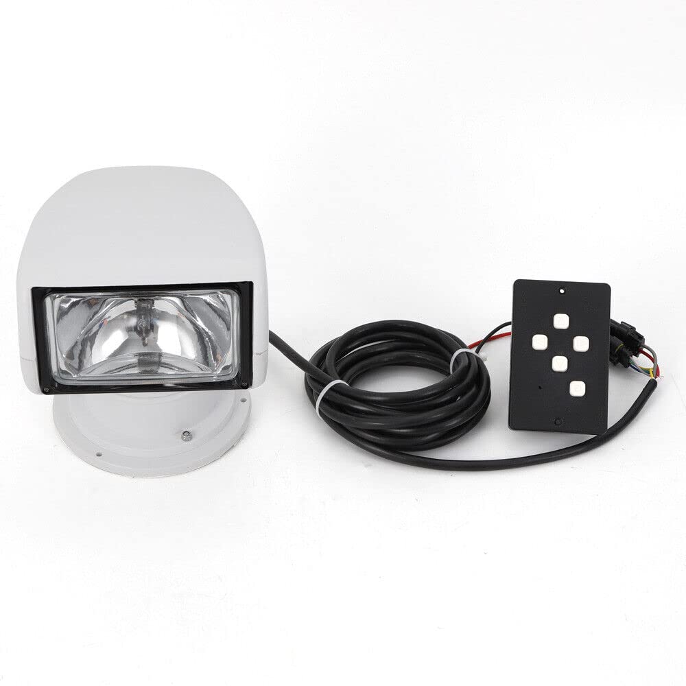 Faro di ricerca per barca, telecomando marino, xeno, radiocomandabile, con base magnetica, luce di ricerca, resistente alle intemperie, girevole a 360 gradi, per auto, fuoristrada, caccia,