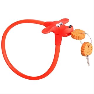 Bicycle Lock Advanced Anti-Theft Bicycle Lock Dr Bike Children's Bike Cable Lock Silicone Surface Steel Wire Anti-Theft Bicycle Locks Cute Design for Kids Bike Accessories