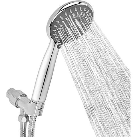 Shower Head with Handheld, Arespark 5-Settings 4.1" Chrome Face High Pressure Handheld Shower Head, Premium Luxury Rainfall Spa Detachable Shower Set, Bathroom Accessories Cover