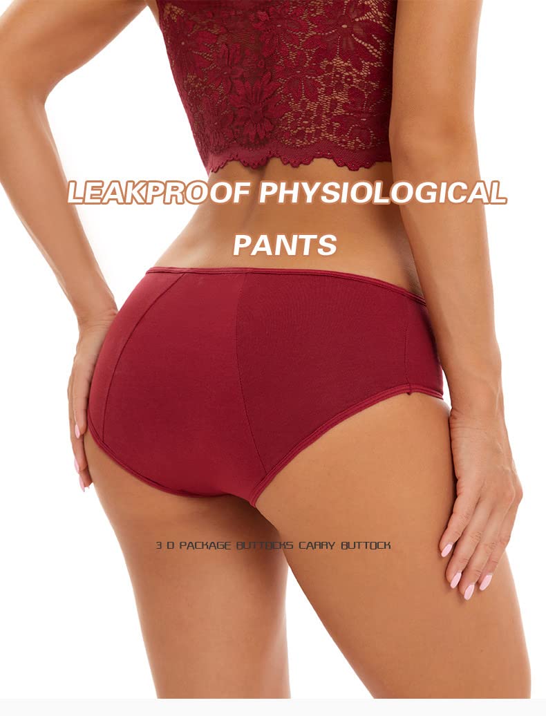 Culotte Femmes Culotte Menstruelle Pantaliers Physiologiques Pantalon Slips Postpartum Culotte 3 Couches sous-Vêtements D'Étanche
