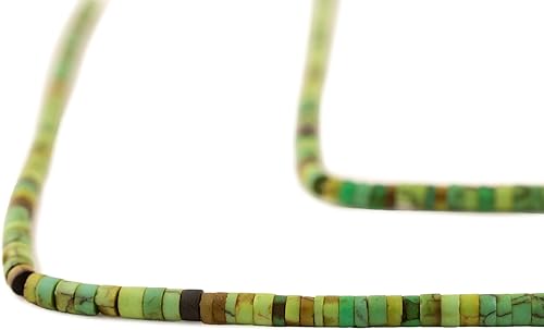 The Bead Chest Lima Verde Turquesa Heishi Cuentas 0.079 in Afganistán Piedra Preciosa 16 Pulgadas Strand