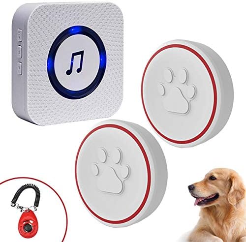 ChunHee Dog Bell for Potty Training Wireless Doggie Door Bell for Dog Puppy Training Sliding Door/Go Outside Doorbell and Waterproof Touch Button