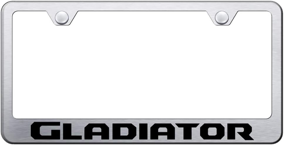 Au-TOMOTIVE GOLD Laser Etched Logo Stainless Steel License Plate Frame for Jeep Gladiator (Chrome)