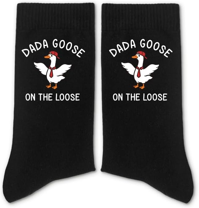 Funny Father Dad Socks, Crew Socks for Men, Fathers Days Gifts Birthday Gifts for Men