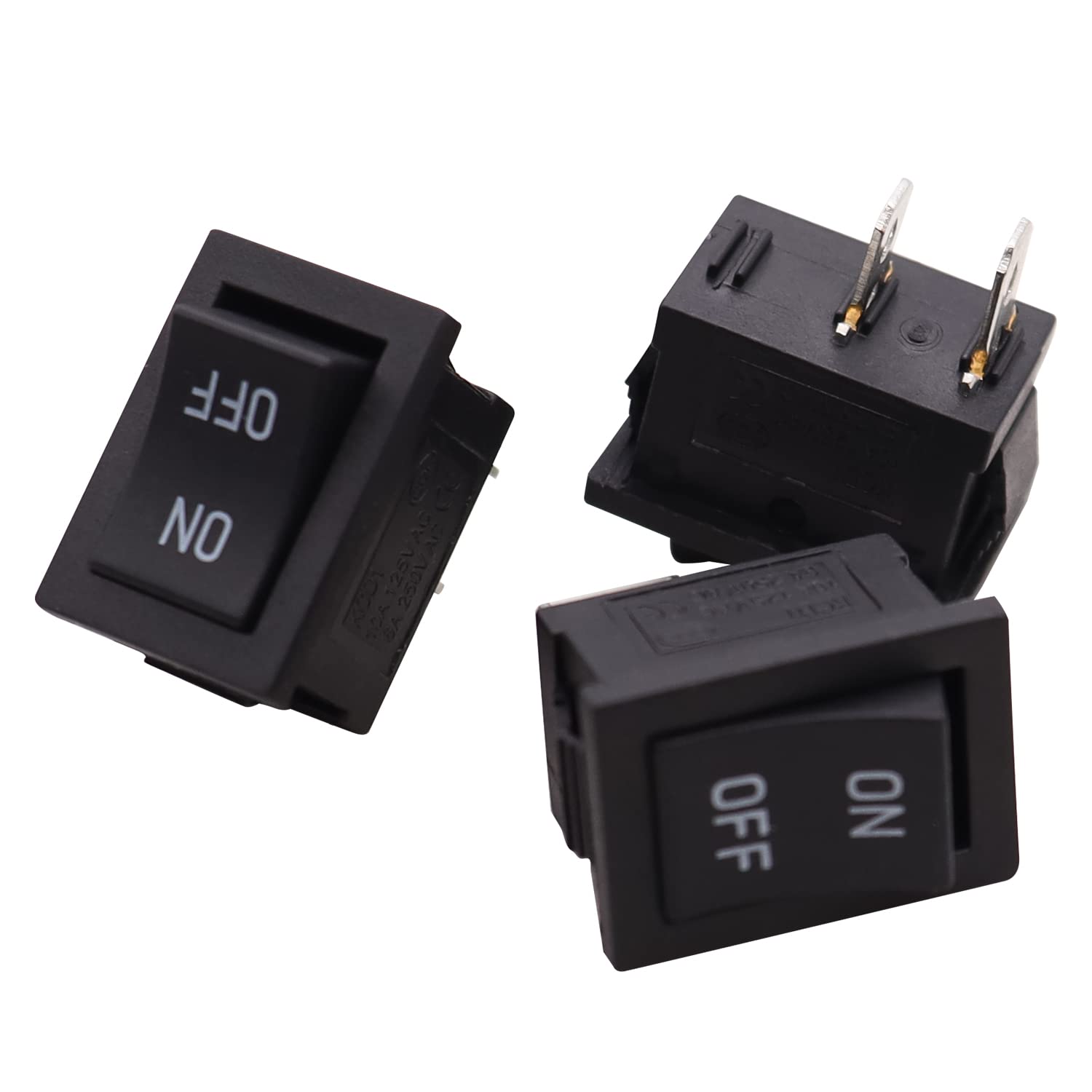 SPST ON OFF Boat Rocker Switch 2 Pin Mxuteuk 10-Pack Rocker Switches ...
