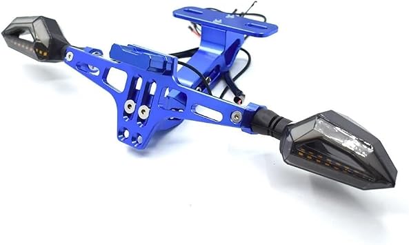 Motorcycle License Plate Bracket CNC Aluminum Alloy With Light For Suzuki GSX-R125 GSX-R600 GSX-R750 GSX-R1000 GSX-250R GSX-650F GSX R125/R600/R750/R1000/250R/650FBlue