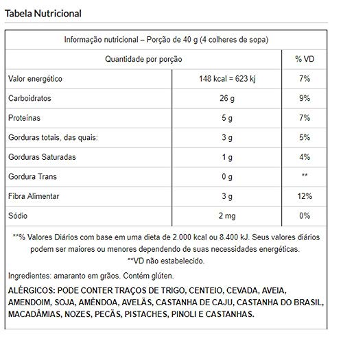 Amaranto em Grãos Viva Salute - 1 Kg