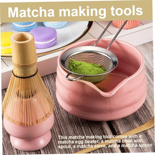 Kit de thé matcha tendance au design épuré et accessoires en bambou - 3
