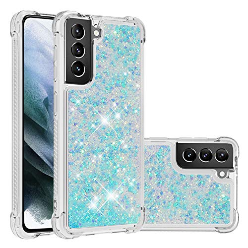 Coque silicone Galaxy S21+ 5G étui transparent de protection à paillettes