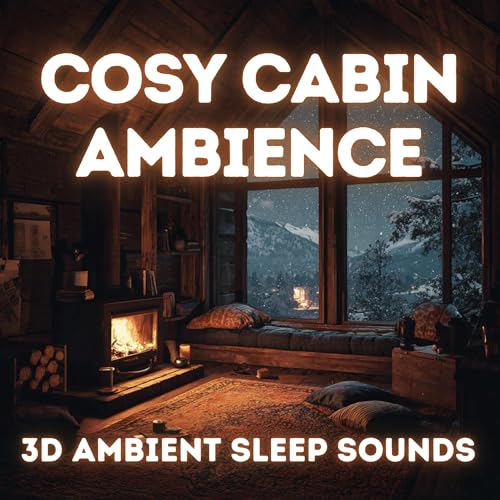 Page de couverture de Cosy Cabin Ambience – Crackling Fireplace & Relaxing 3D Sounds for Sleep & Relaxation