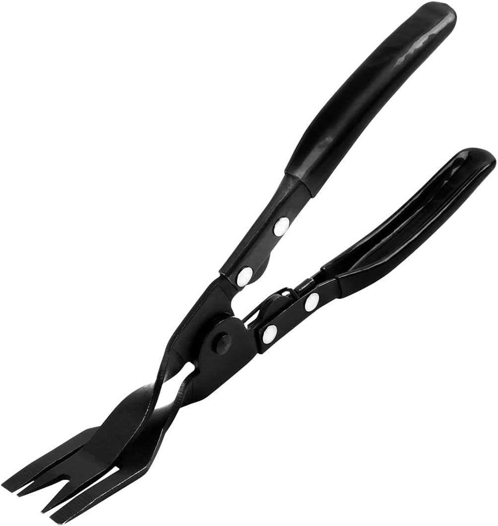 Zpana Car Panel Clip Removal Plier, Multi-Functional Vehicle Trim Rivet Removal Pry Tool with Anti-Slip Grip, Automotive Fastener Remover Plier, Universal for SUV RV Truck (Red)