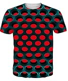 3D gedruckte Rundhals T-Shirt Fanient T-Shirt Herren Kurzarm Shirt Rundhals-Ausschnitt aus Polyester Schnelltrocknend Sommer Katzen T-Shirts