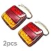 SUNASQ 2 Luces traseras LED para camión, 12 V, luz Trasera Impermeable, luz Trasera, señal de Giro, Freno, luz de Freno, luz de matrícula, remolques, Camiones, utes, Barcos, caravanas, etc.