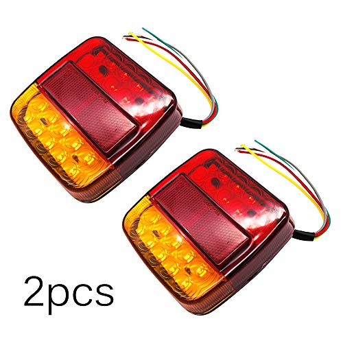 2 luces traseras LED para camión, SUNASQ, 12 V, luz trasera impermeable,...