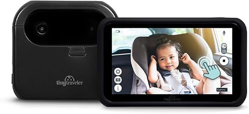 Tiny Traveler Monitor de bebé Kit básico inalámbrico pequeño (TT002PBB) con banco de energía Monitor de coche de bebé para el hogar y el