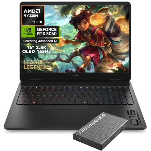 Image of HP HyperX OMEN Gaming Laptop 2026, Ryzen 9 8940HX, NVIDIA GeForce RTX 5060