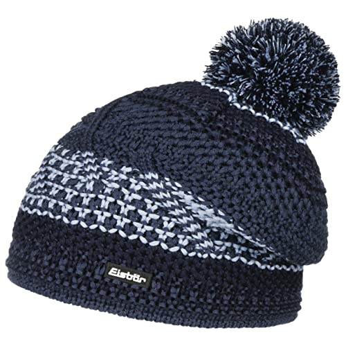 Bonnet à pompon Eisbär Brock bleu pour homme et femme