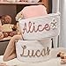 Macalpo Personalized Baby Name Basket Custom Easter Cotton Rope Diaper Caddy & Nursery Storage Organizer Bin for Baby Birthday Shower Gift, Newborn Essentials, Kids' Bedroom Bathroom Decor (Style A)