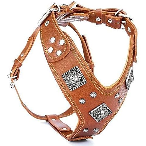 Bestia |EROS| Leder Brustgeschirr für große Hunde. Bis 145 cm Brustumfang. 100% Leder. Handgefertigt. Top Qualität Cover
