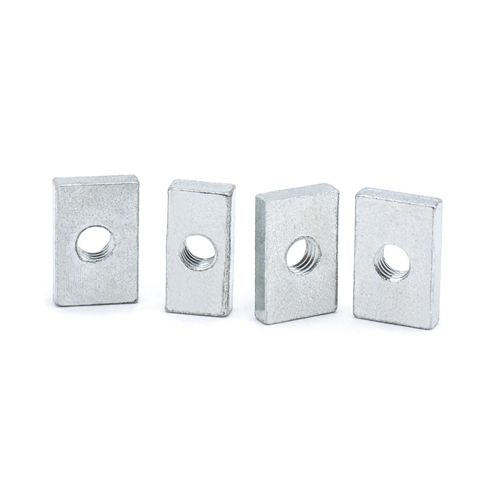 Tuercas rectangulares M3-M8 Tuercas de bloque deslizante delgadas for perfil de aluminio, Tuercas en T de acero al carbono galvanizadas 10-50 piezas(10pcs- M4x12x8x2mm)