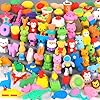 70 Pack Animal Erasers for Kids Bulk Desk Pets Classroom Prizes Treasure Box Toys for Classroom Supplies, 3D Puzzle Mini Erasers Pencil Eraser Back to School Supplies for Kids Party Favors (Random)