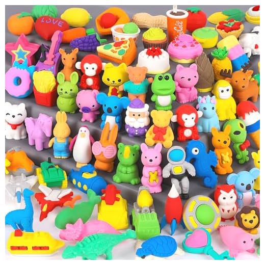 70 Pack Animal Erasers for Kids Bulk Desk Pets Classroom Prizes Treasure Box Toys for Classroom Supplies, 3D Puzzle Mini Erasers Pencil Erasers Back to School Supplies for Kids Party Favors (Random)