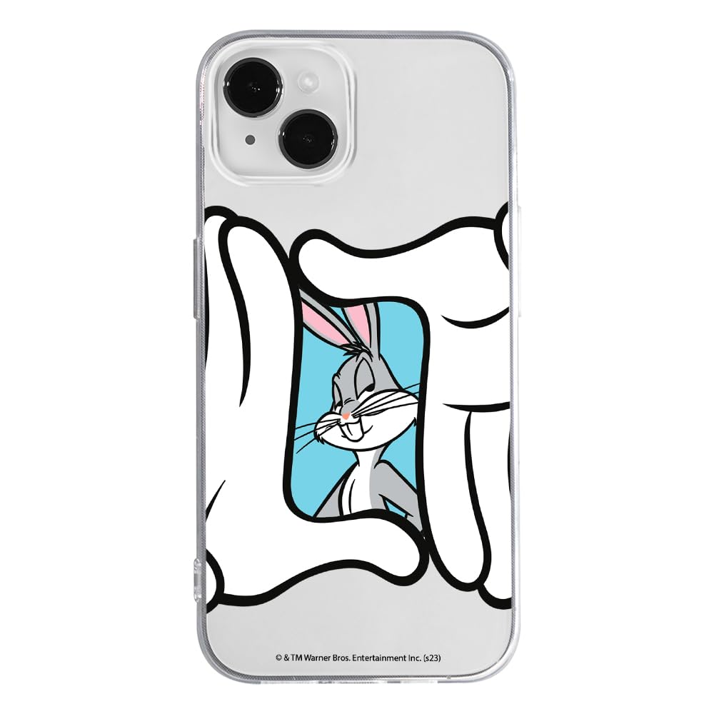 ERT GROUP mobile phone case for Iphone 14 original and officially Licensed Looney Tunes pattern Bugs 025 optimally adapted to the shape of the mobile phone, partially transparent