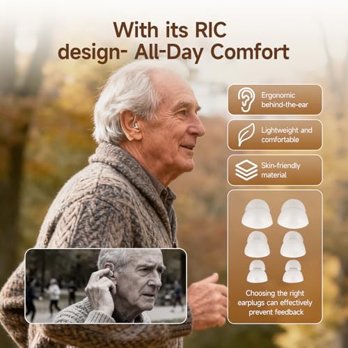 Image of Retekess TE201 Hearing Aids for Seniors, Gift for Parents, Beginners & Backup, Safe&Clear Sound,Movie Mode,40H Battery Life with Charging Case,Discreet Design Rechargeable OTC Hearing Aid Kit