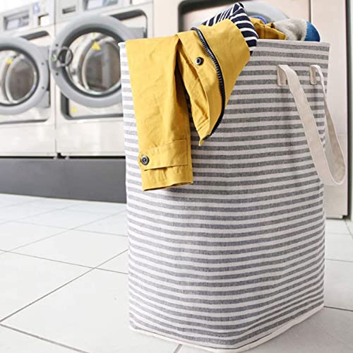 Signature Cotton Laundry Hamper, Laundry Storage Basket Foldable Laundry Basket with Handles, 72L Capacity Laundry Hamper Laundry Bag - Image 2
